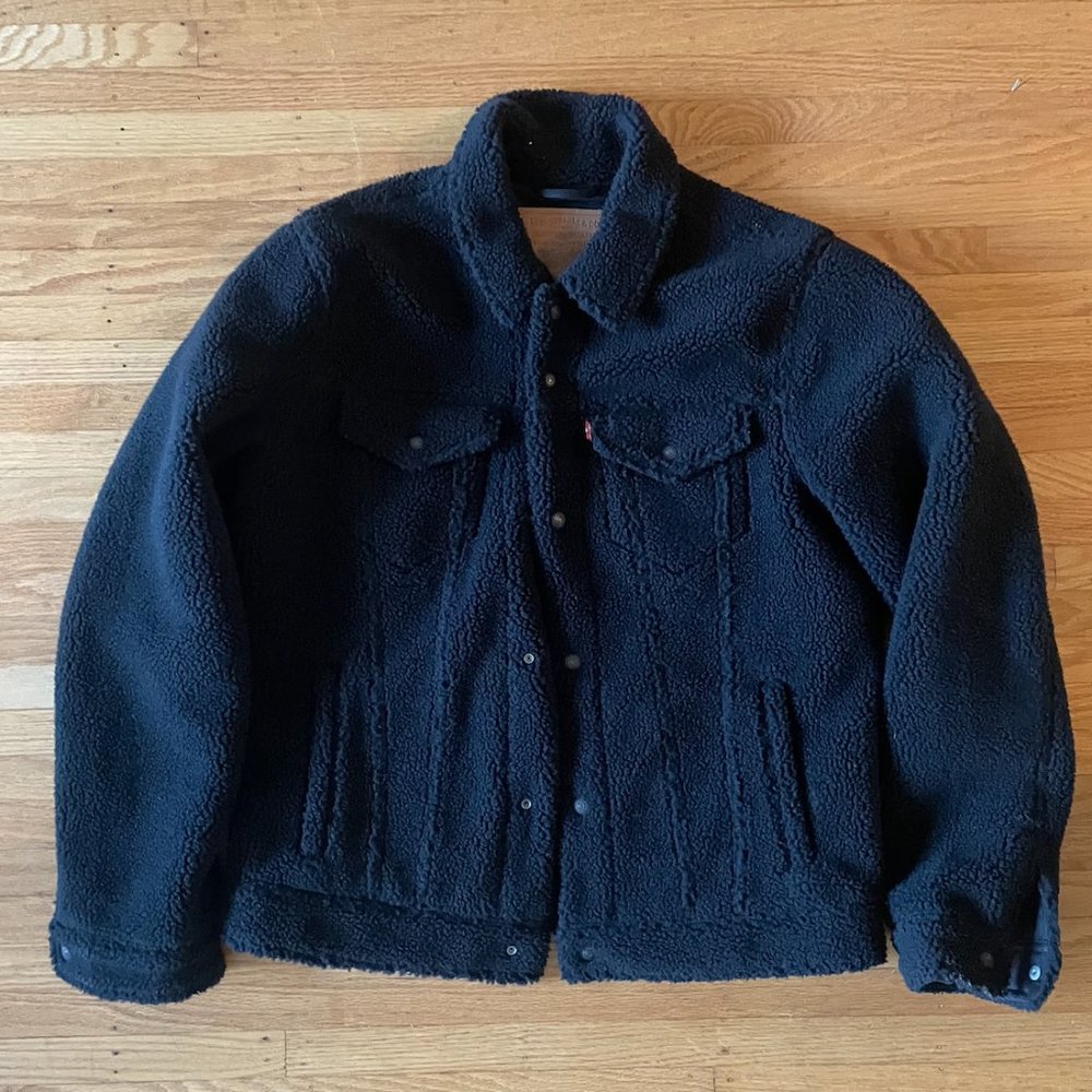 Levis Black Sherpa Jacket